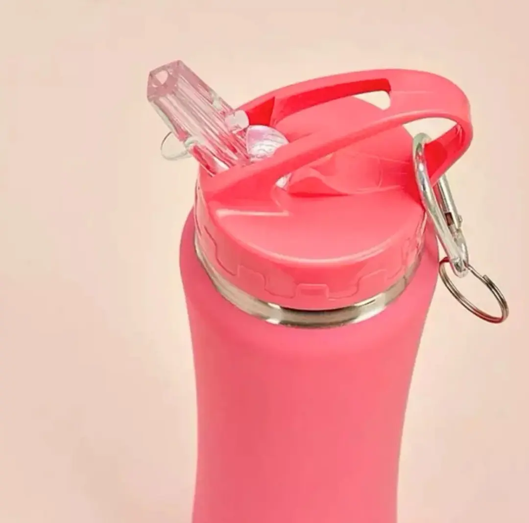 Garrafa Squeeze 750 Ml Aço Inox Academia Com Canudo Colors