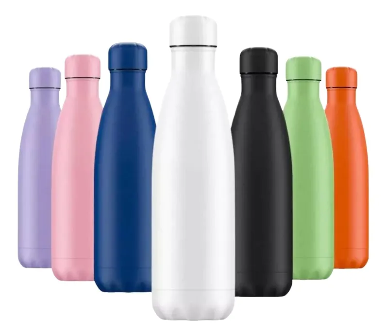 Garrafa Térmica com Logo 500ML De Parede Dupla Em Aço Inox