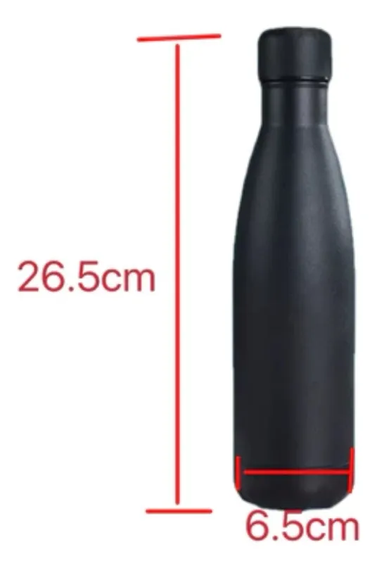 Garrafa Térmica com Logo 500ML De Parede Dupla Em Aço Inox