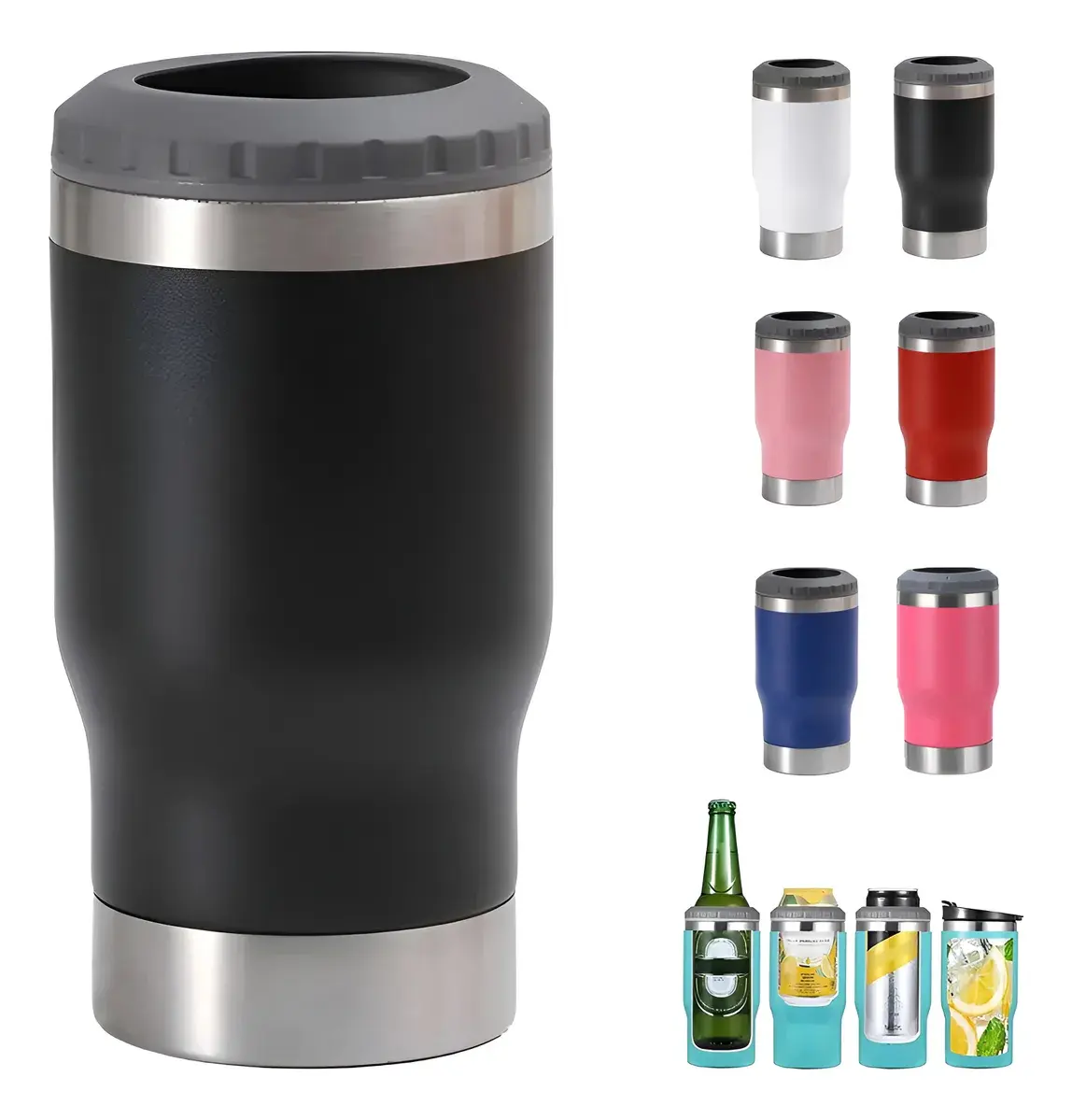 Copo Térmico Isolante De Aço Inox 14oz Com Abridor De Cerveja