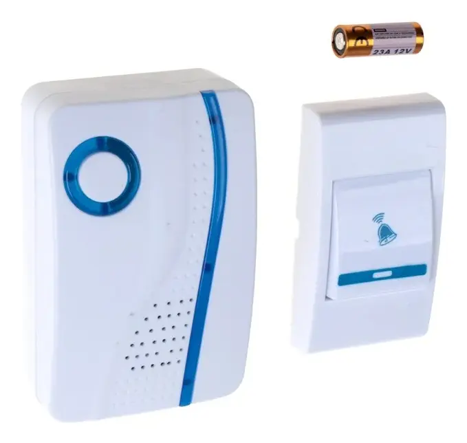 Campainha Wireless Sem Fio House Tools 100m Slim Cor Branca