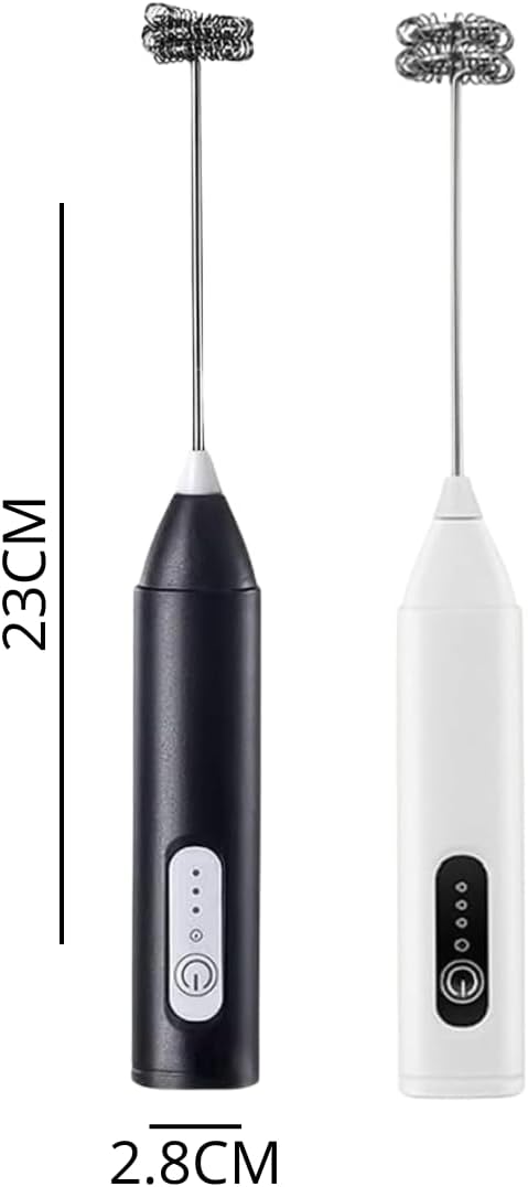 Mini Mixer Elétrico Portátil Recarregável LNSTORE, 3 Velocidades | Ideal para Bebidas, Ovos e Receitas Rápidas, Inox, Sem Fio, USB, Qualidade Premium