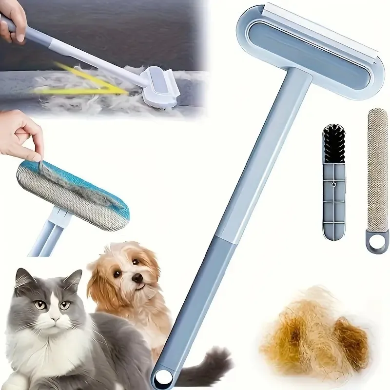 Removedor de Pelos Pet e Fiapos Reutilizável com Cabo