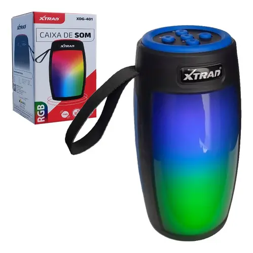 Caixinha De Som Recarregável Portátil Sem Fio Bluetooth Rgb