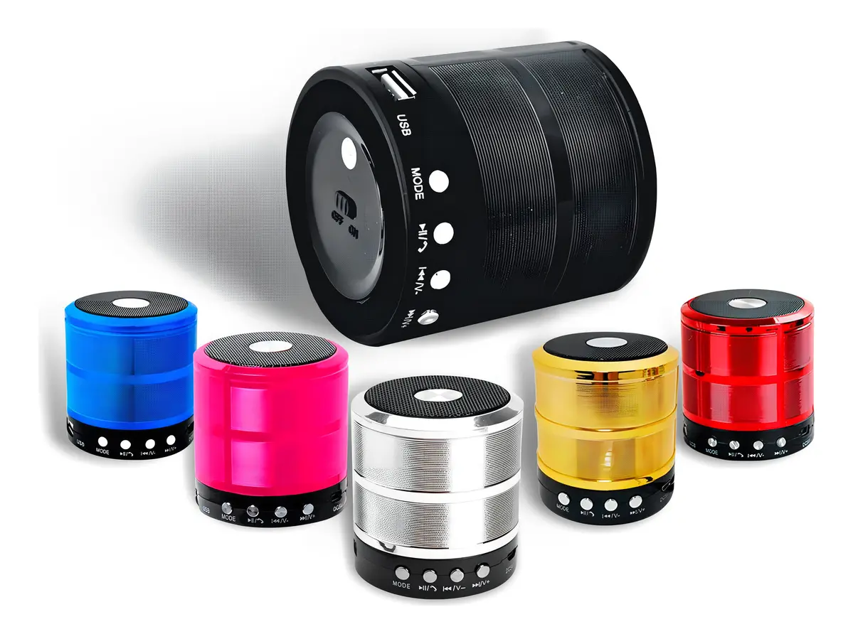 Caixinha De Som Bluetooth Sem Fio Portátil Colorida Fm Mp3