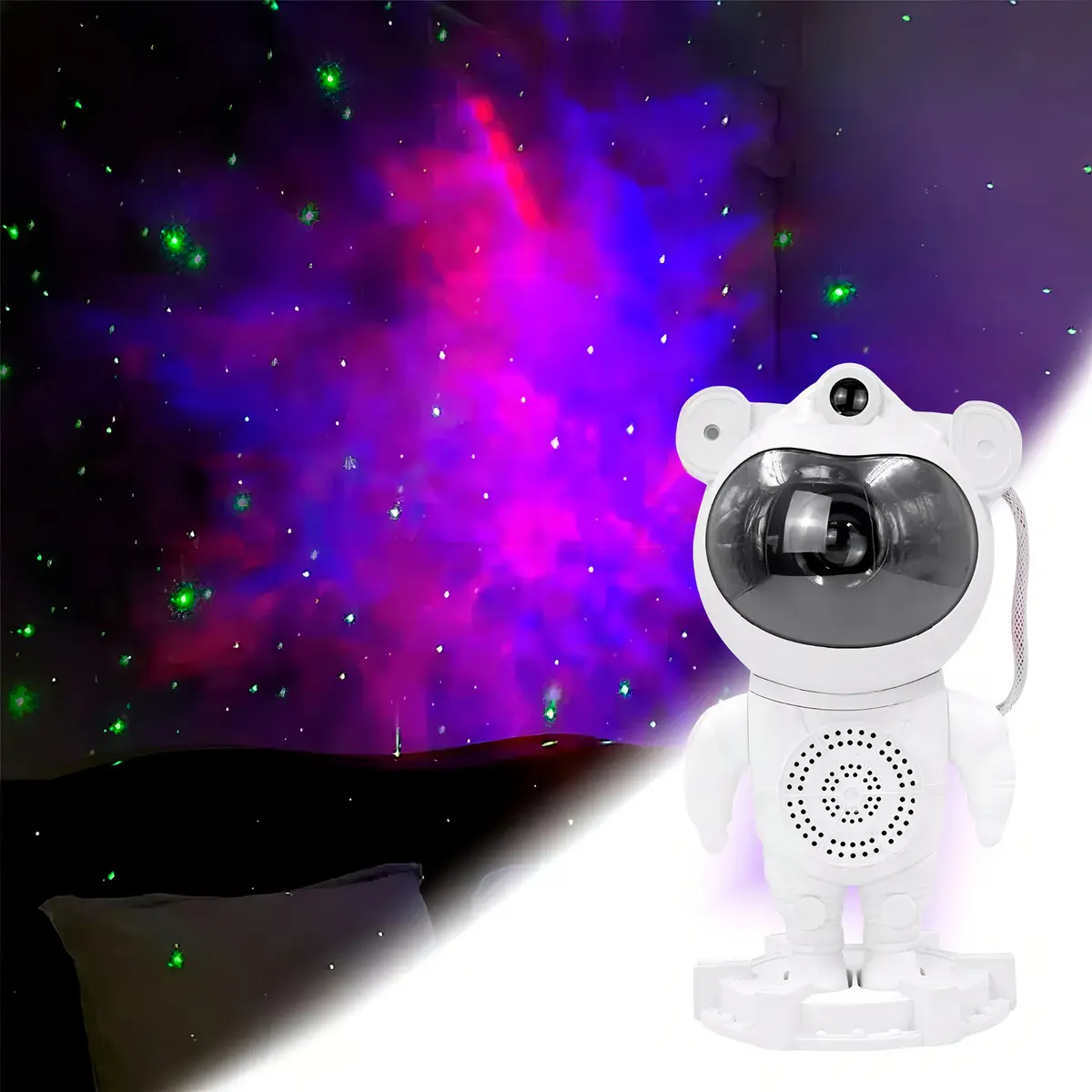 Luminária Projetor de Galáxia Astronauta com Bluetooth e Controle