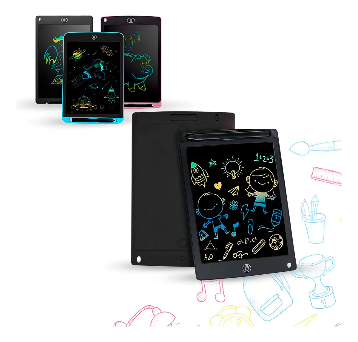 Tablet Lousa Mágica Educativo Tela Lcd Escrever E Desenhar Colorida