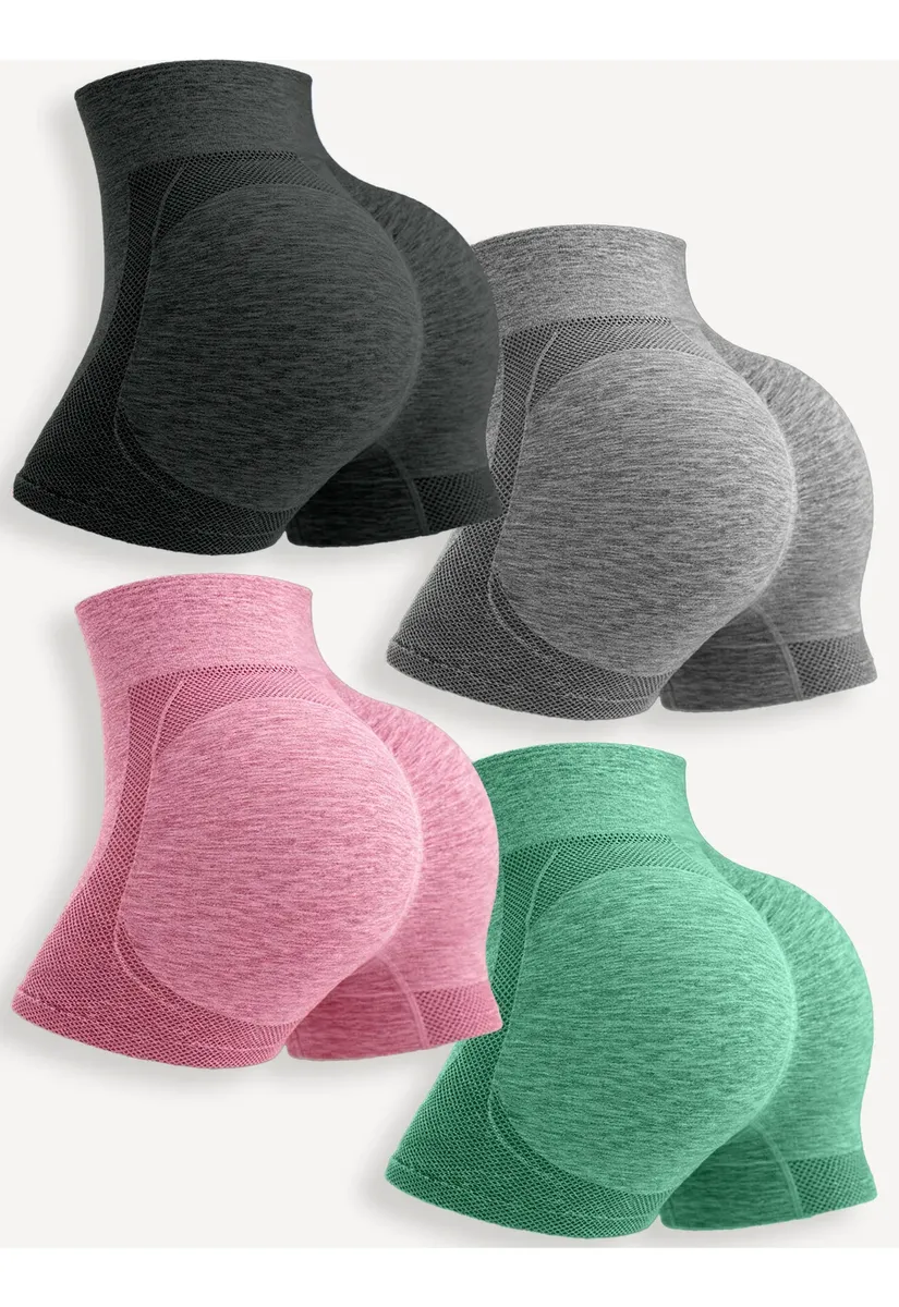 Shorts Fitness Feminino Cintura Alta com Efeito Modelador