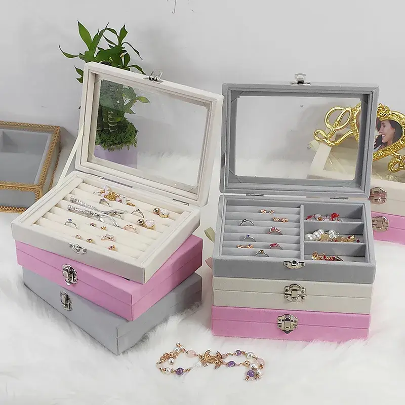 Caixa Portátil Para Joias, Pulseiras E Anéis