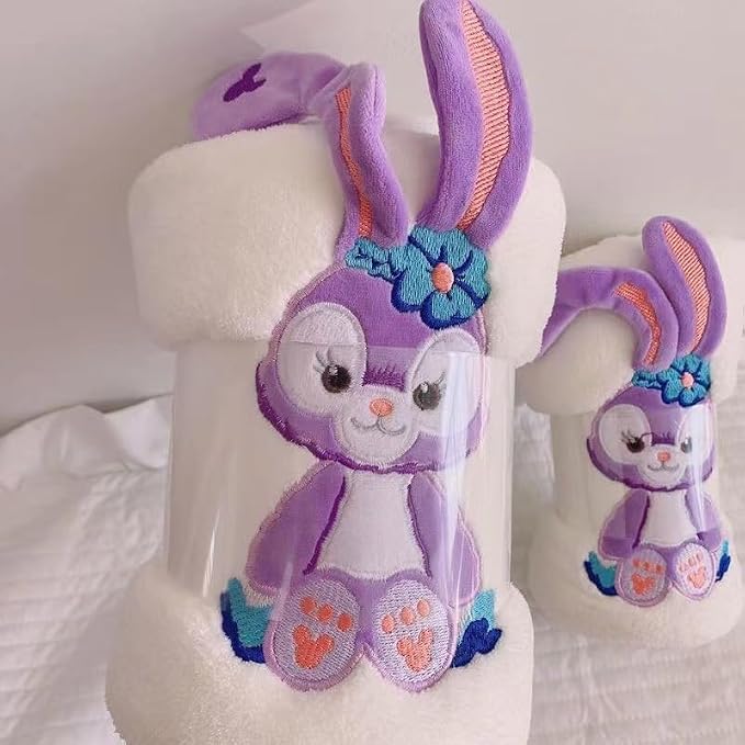 Toalha de Banho Infantil com Bordado de Coelhinho