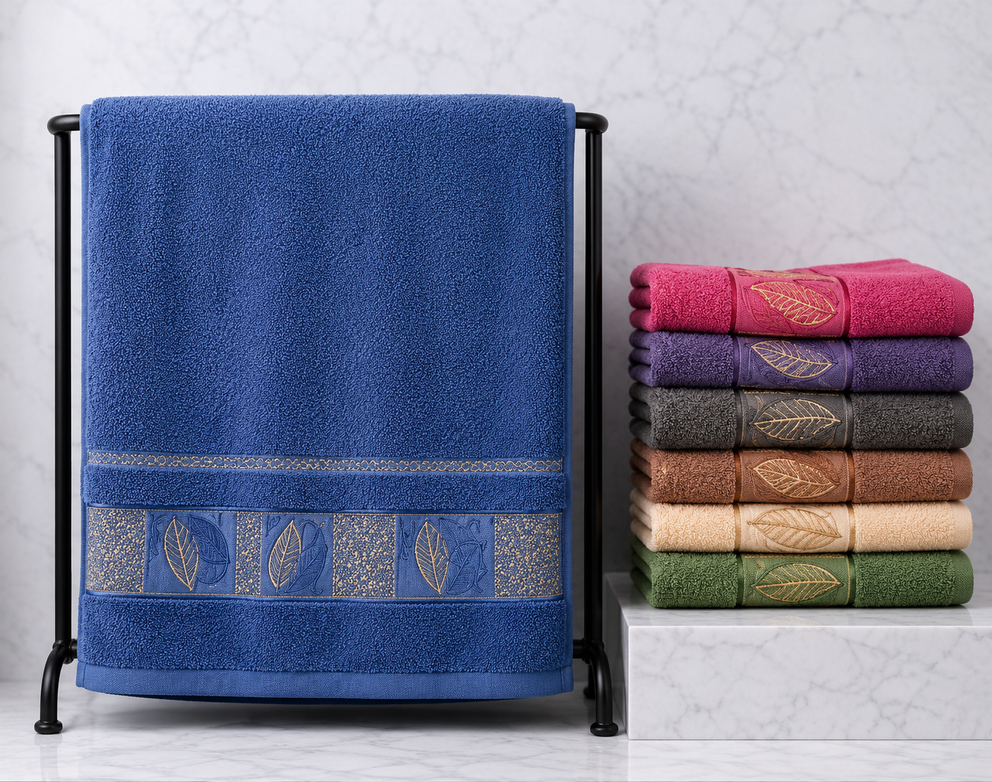 Toalha de Banho 70 × 140 cm com Detalhe Decorativo