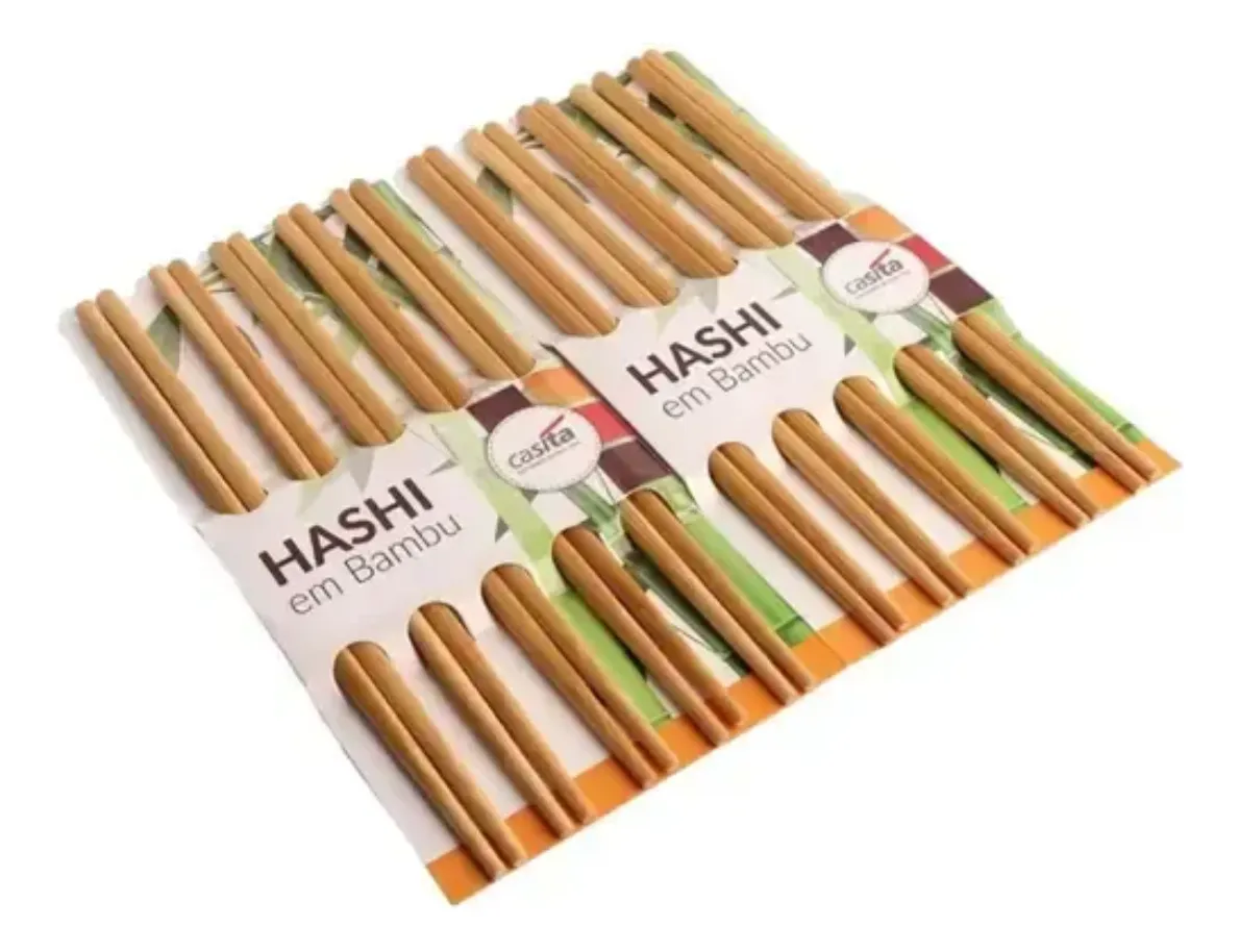 Kit Hashi Em Bambu Casita Com 10 Pares