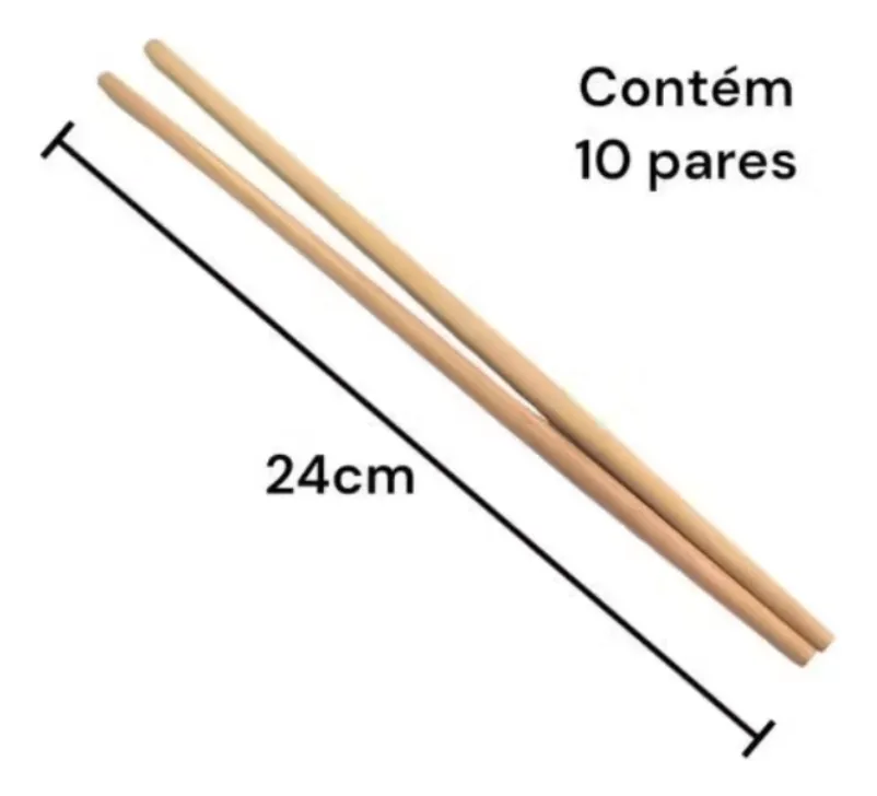 Kit Hashi Em Bambu Casita Com 10 Pares