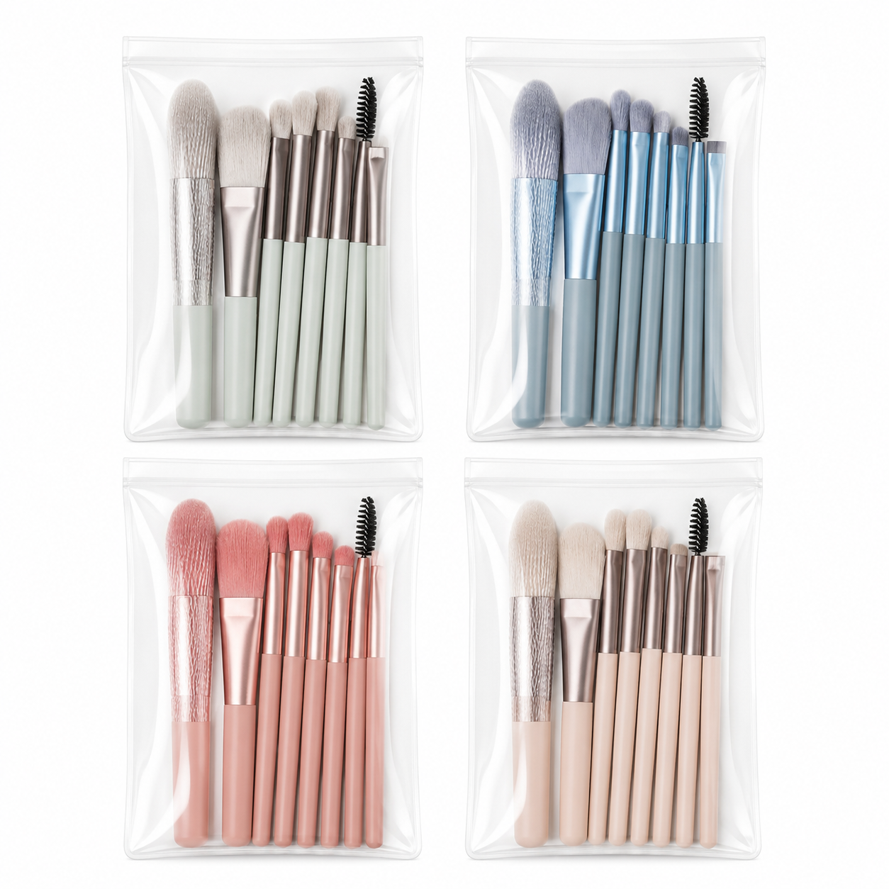 Kit de Pincéis para Maquiagem com 8 Peças