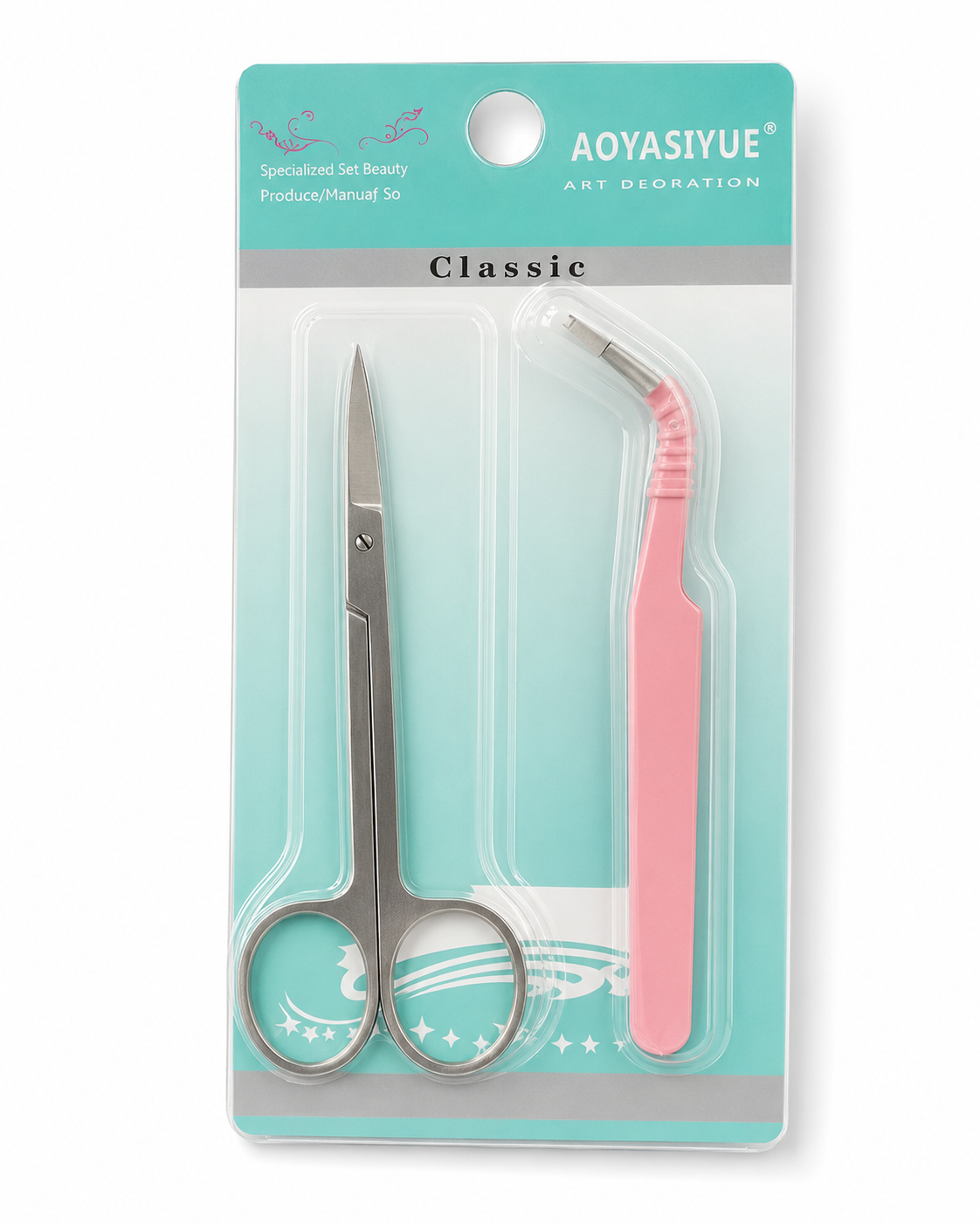 Kit de Manicure com Tesoura e Pinça para Cutículas
