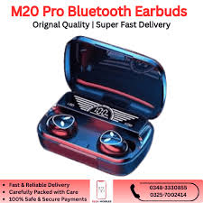 Fone de Ouvido Bluetooth M20 V5.3 com Estojo Carregador e Visor Digital