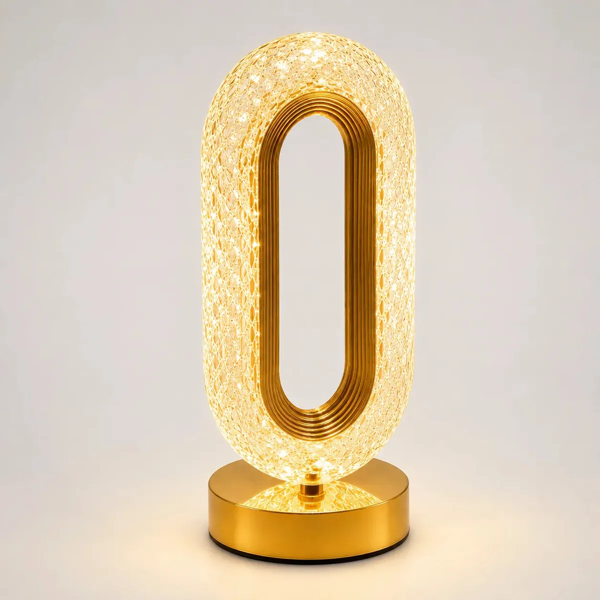 Luminária de Mesa Cristal com 3 Intensidades de Luz