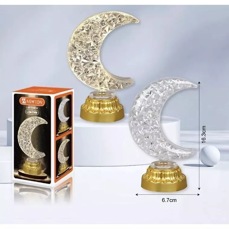 Luminária de Mesa Lua Cristal com 3 Intensidades de Luz