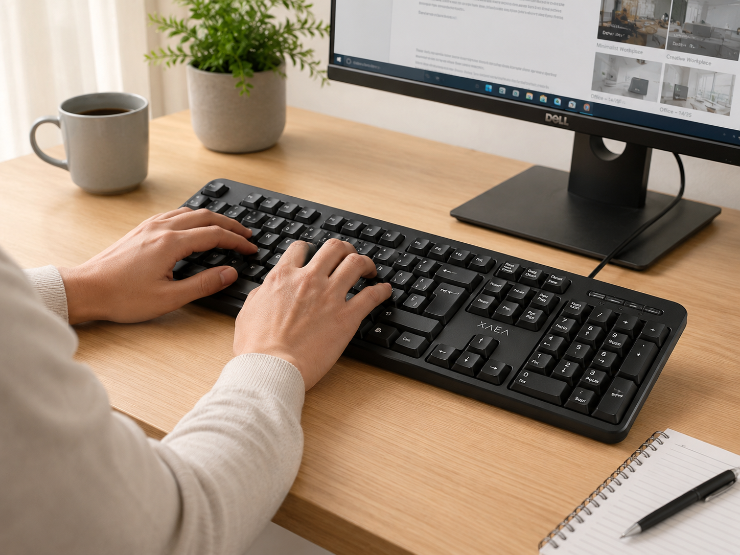 Teclado Multimídia com Fio USB