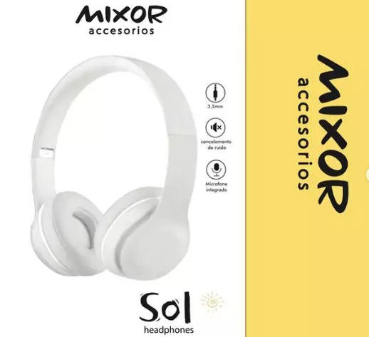 Headphone Mixor Sol com Fio e Microfone Integrado