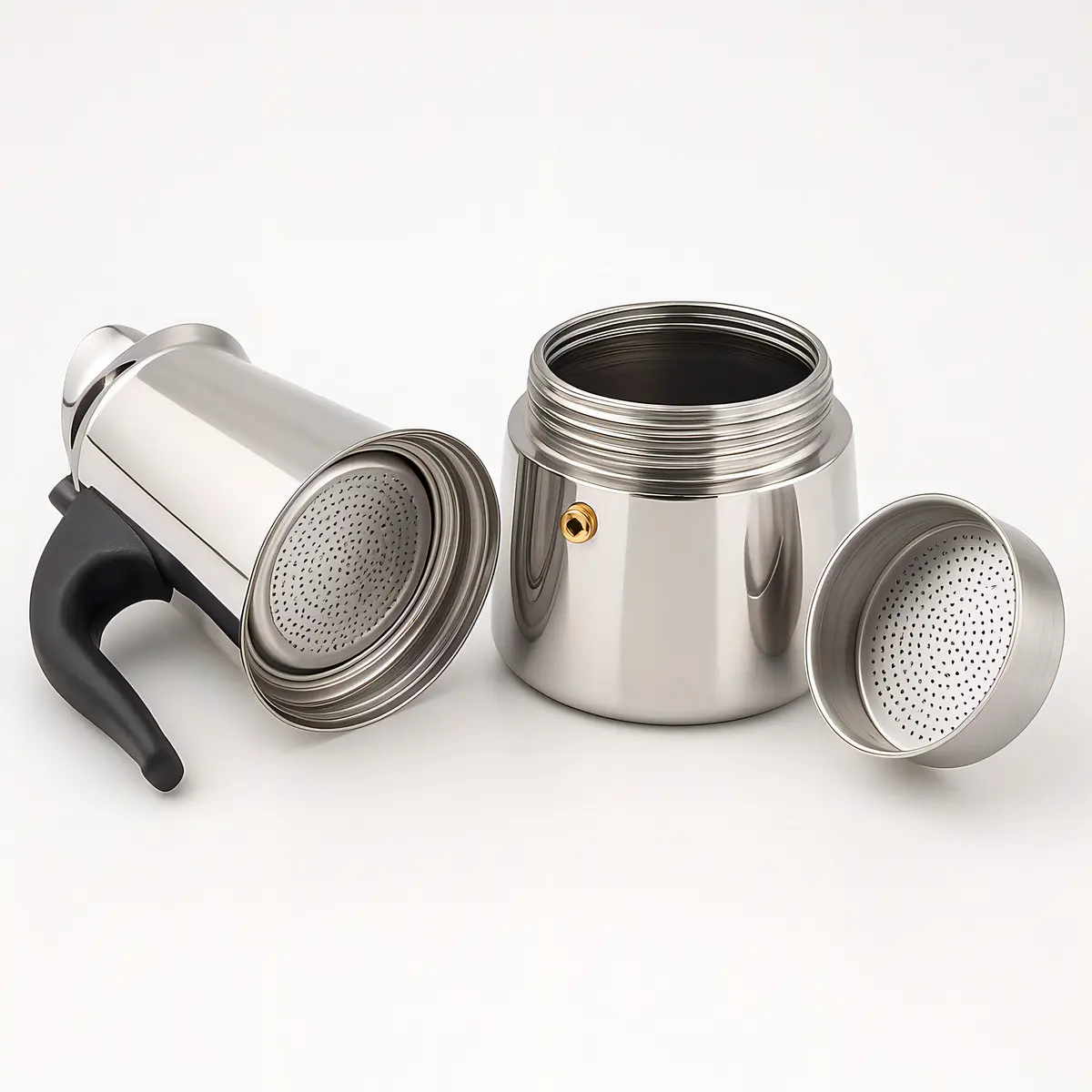 Cafeteira Italiana Inox 100 ml – 1 Xícara