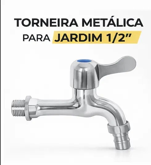 Torneira de Parede 1/4 de Volta em ABS