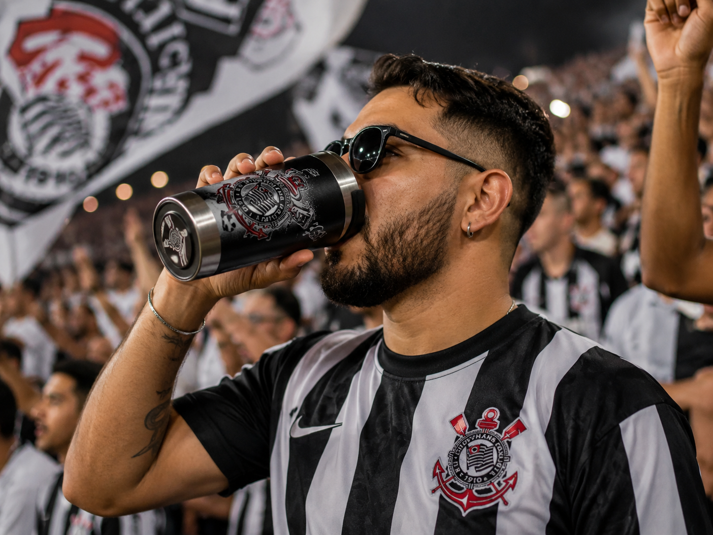 Copo Térmico de Time com Tampa 470ml Timao