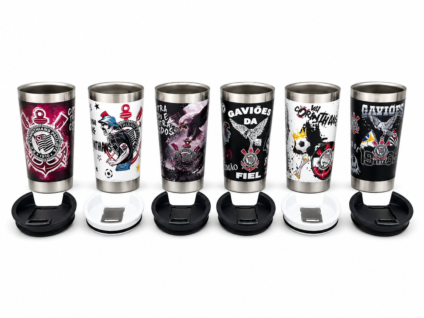 Copo Térmico de Time com Tampa 470ml Timao