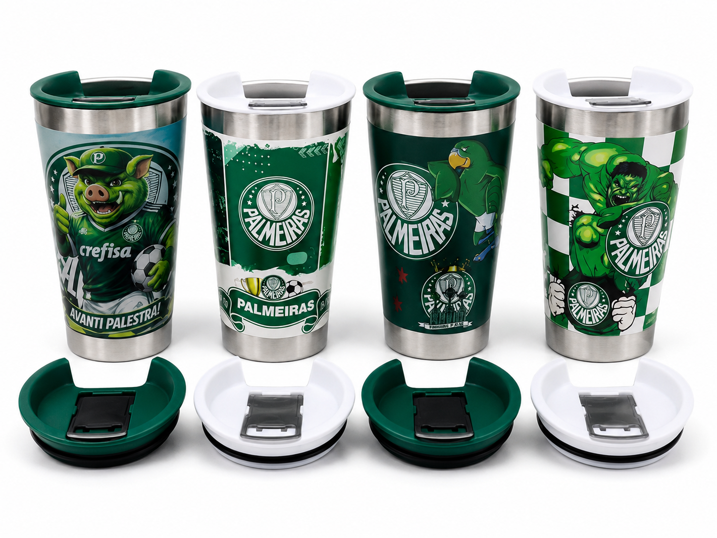 Copo Térmico de Time com Tampa 470ml Porco