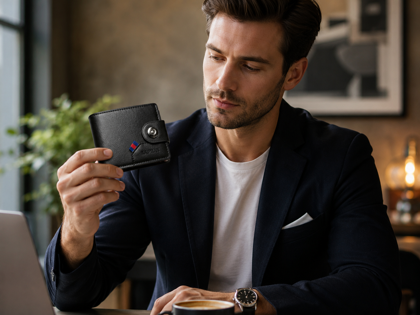 Carteira Masculina com Fecho de Botão – Modelo YT-C5870