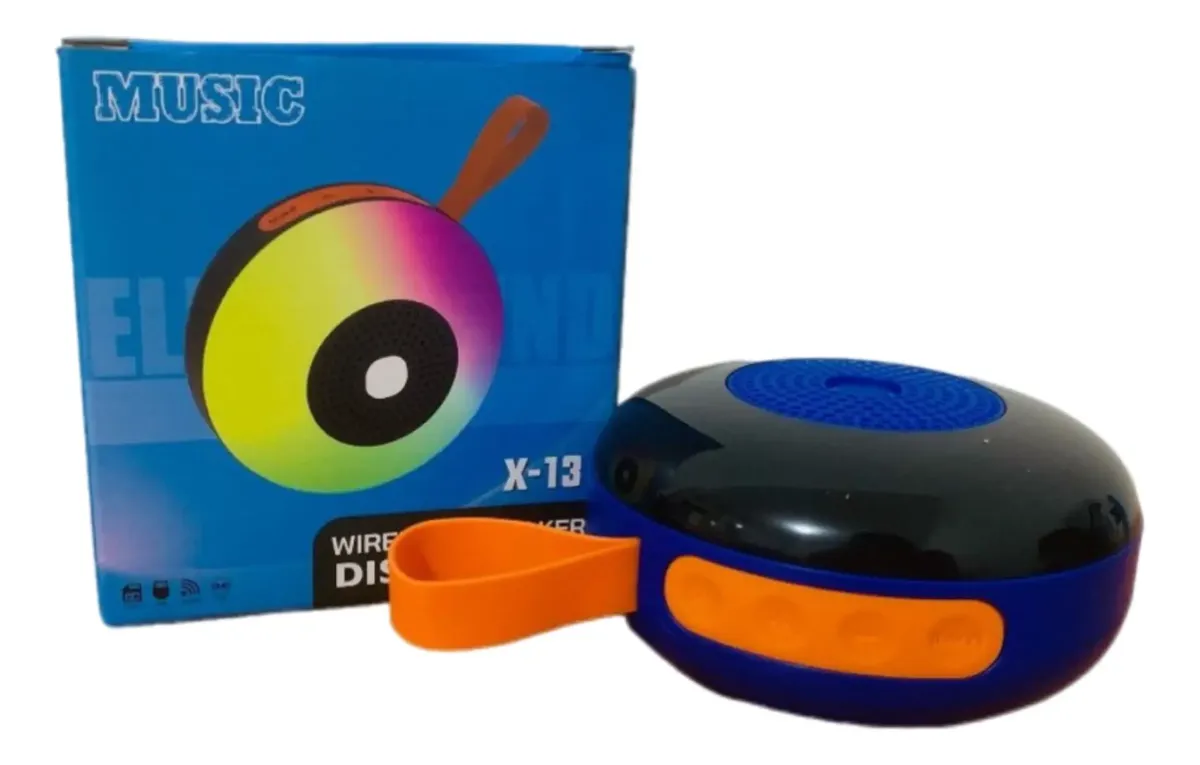 Mini Caixa de Som Bluetooth com Luzes LED – Modelo X-13