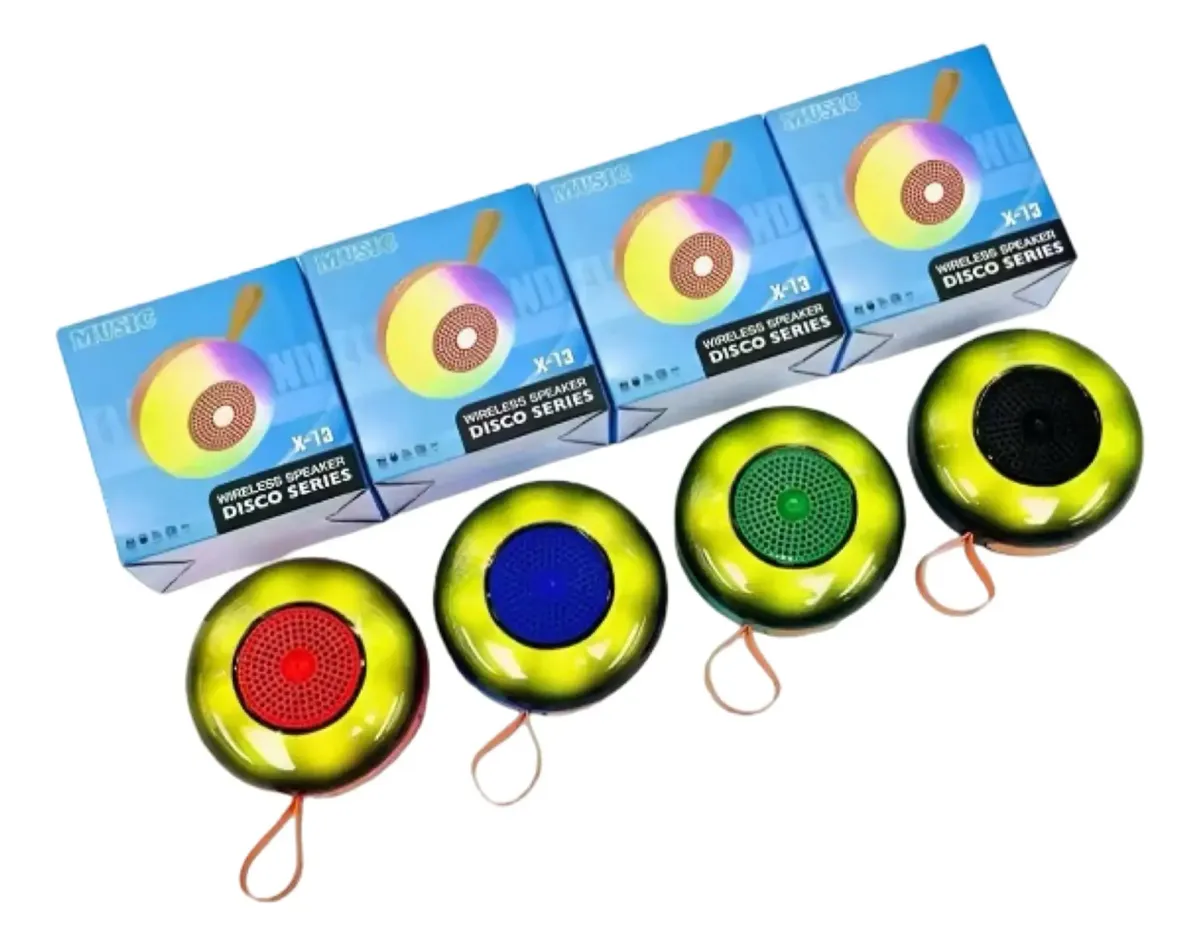 Mini Caixa de Som Bluetooth com Luzes LED – Modelo X-13