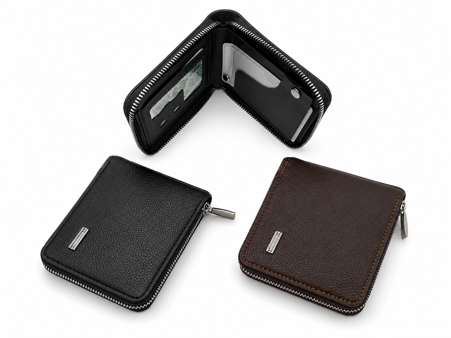Carteira Masculina com Zíper – Modelo QZ-046