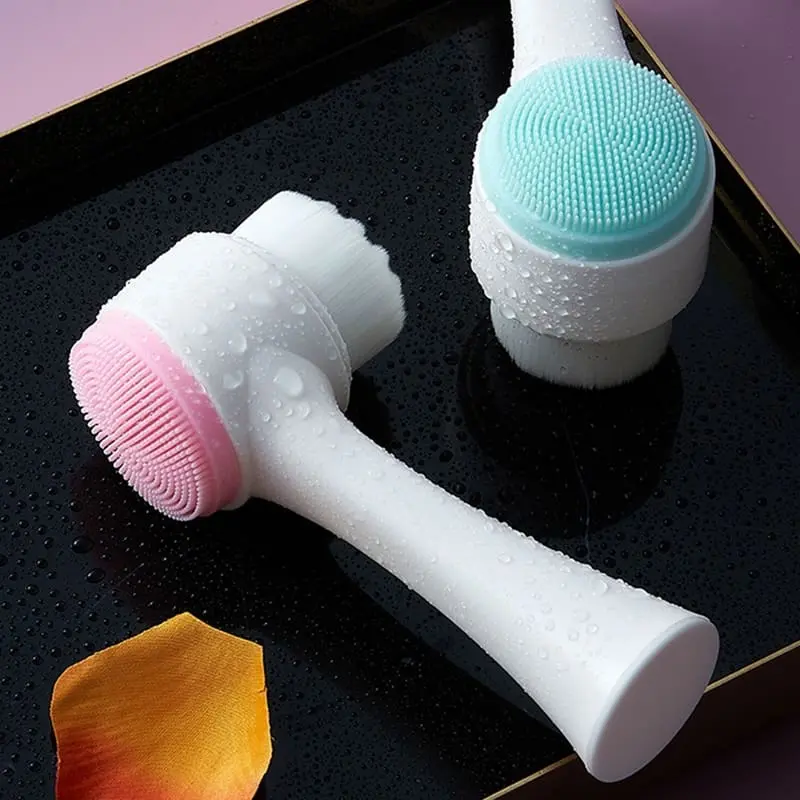 Escova Facial de Limpeza 2 em 1 de Silicone