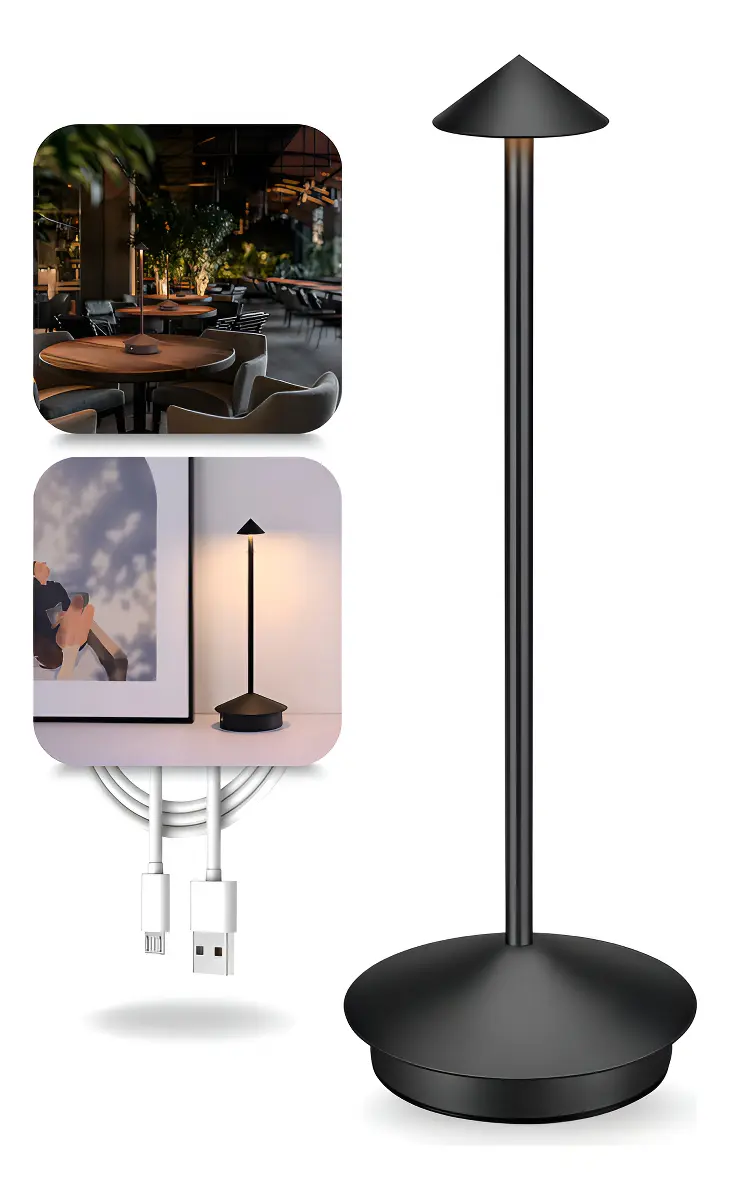 Luminária de Mesa LED Recarregável Sem Fio