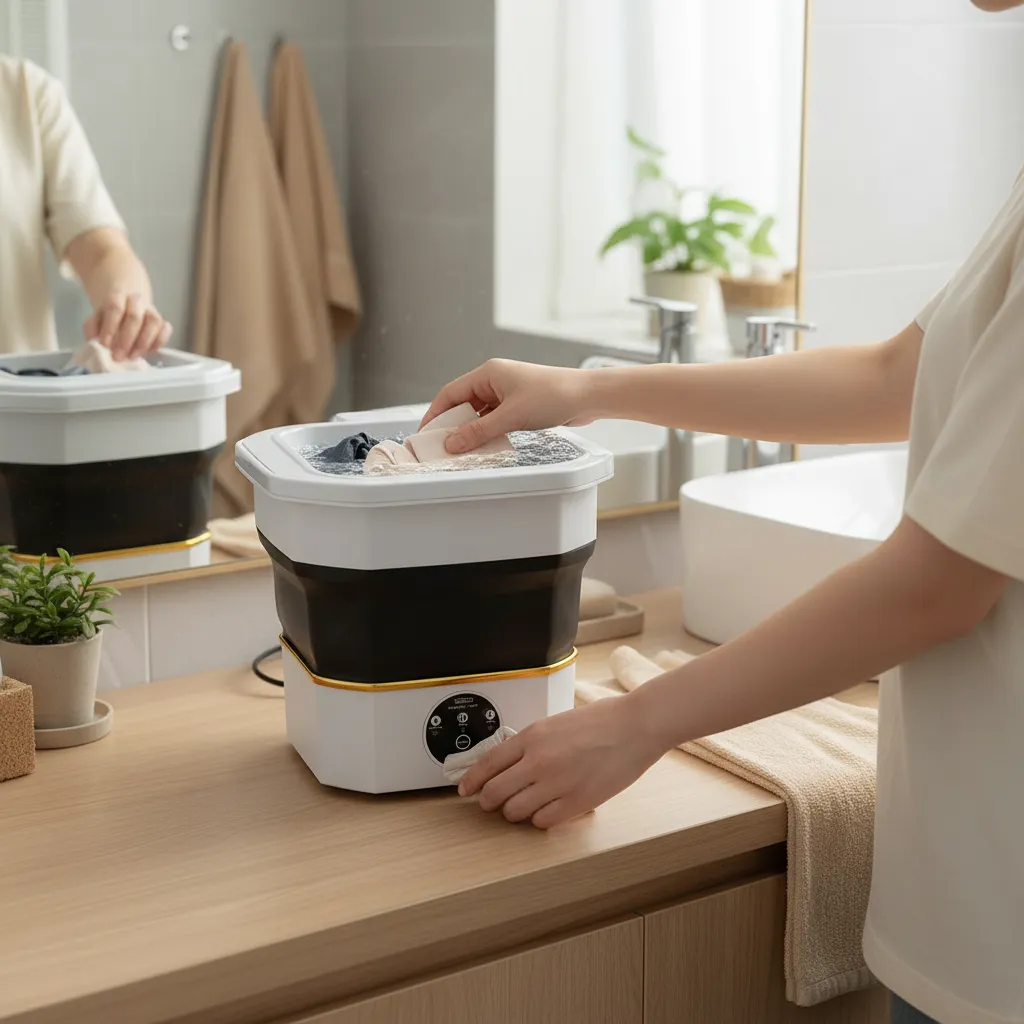 Lavadora Portátil Dobrável 6,6L para Roupas de Pet