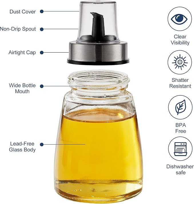 Garrafa Porta Azeite, Vinagre e Óleo 170ml
