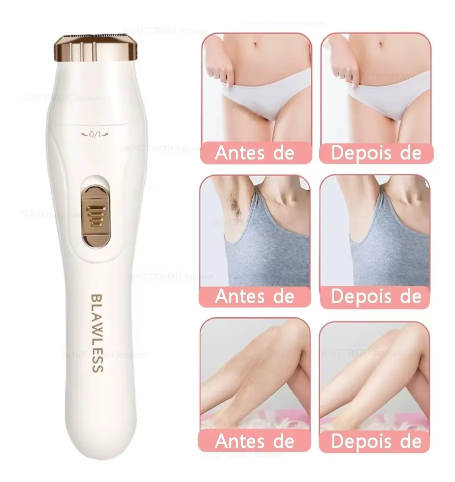 Depilador Elétrico Feminino 3 em 1 Recarregável