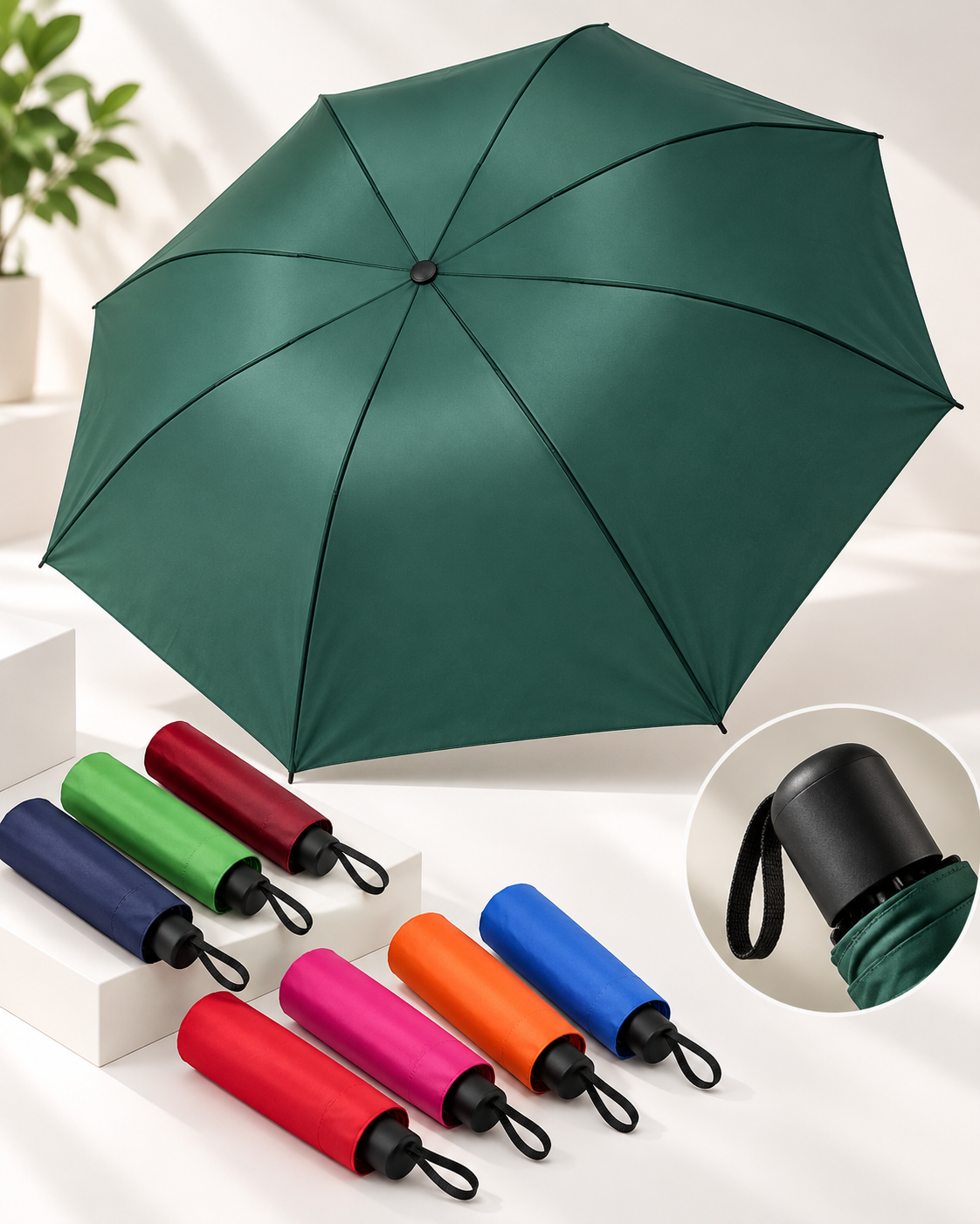 Guarda-Chuva Dobrável Compacto com Capa