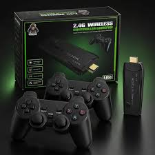 Console Retrô com 2 Controles Sem Fio