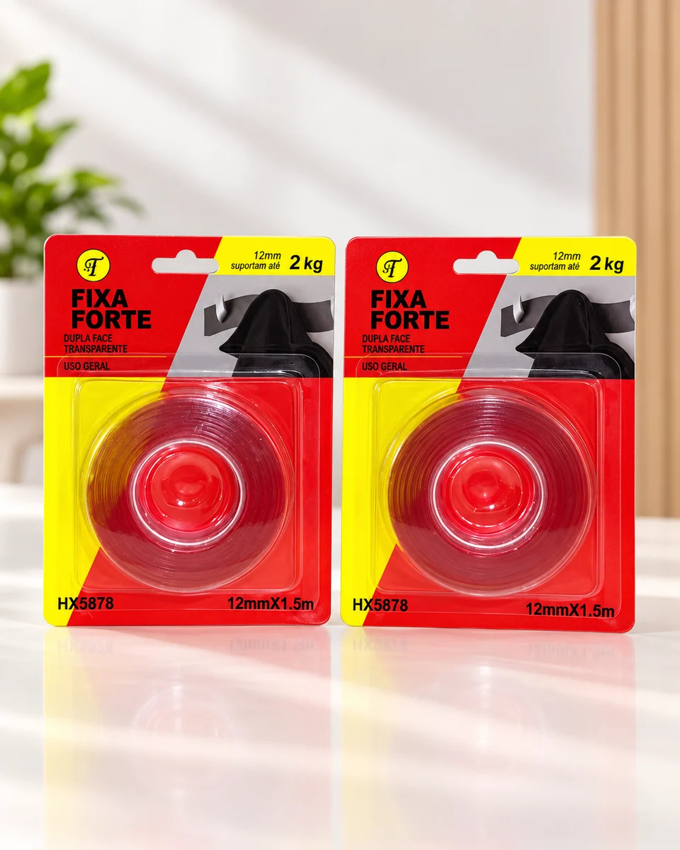 Fita Dupla Face Fixa Forte 2 kg 12 mm — foto 1